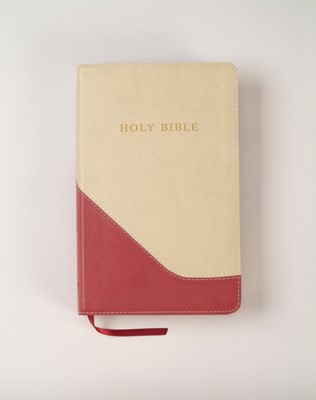KJV Giant Print Personal Size Reference Bible, Red/Sand (Flexisoft)
