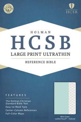 HCSB Large Print Ultrathin Reference Bible, Mint Green (Imitation Leather)
