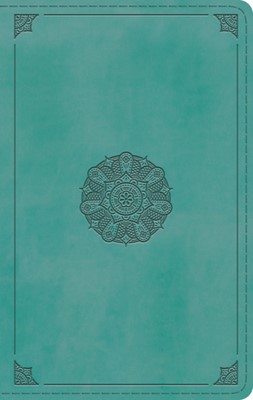 ESV Single Column Thinline Bible, Turquoise, Emblem Design (Imitation Leather)