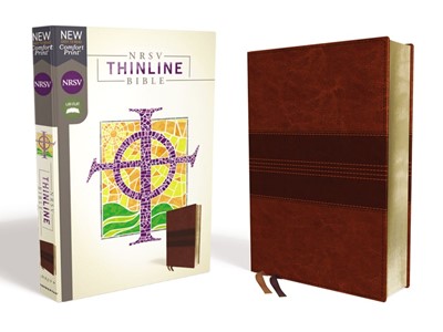 NRSV Thinline Bible, Brown, Comfort Print (Imitation Leather)