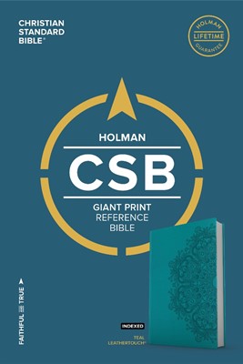 CSB Giant Print Reference Bible, Teal Leathertouch, Indexed (Imitation Leather)