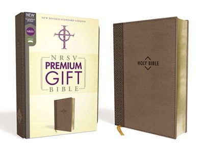 NRSV Premium Gift Bible, Brown, Comfort Print (Imitation Leather)