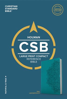 CSB Large Print Compact Reference Bible, Teal Leathertouch (Imitation Leather)