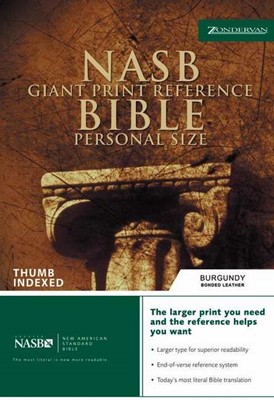 NASB Personal Size Reference Bible, Giant Print, Indexed (Bonded Leather)