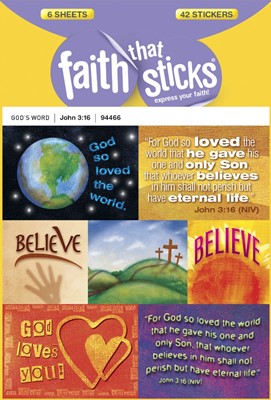 John 3:16 - Faith That Sticks Stickers (Stickers)