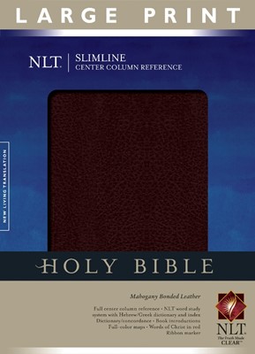 NLT Slimline Center Column Reference Bible, Large Print (Bonded Leather)