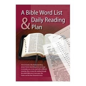 Bible Word List & Daily Reading Plan, A (Paperback)