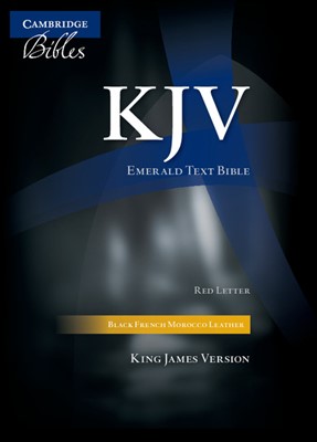 KJV Emerald Text Edition, Black French Morocco Leather (Leather Binding)