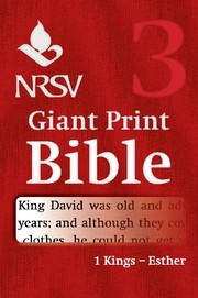 NRSV Giant Print Bible: 1 Kings-Esther (Paperback)