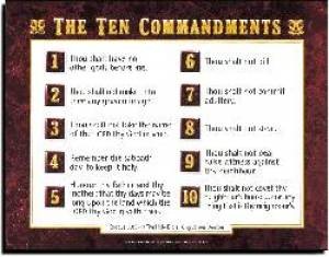 Ten Commandments Poster 20X26 (Wall Chart)