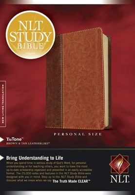 NLT Study Bible Personal Size Brown/Tan (Imitation Leather)