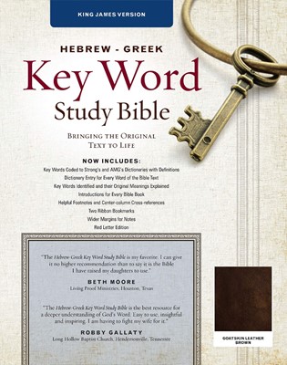 KJV Hebrew Greek Key Word Study Bible (Genuine Leather)