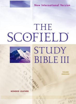 NIV Scofield Study Bible III, Burgundy, Indexed, Red Letter (Bonded Leather)