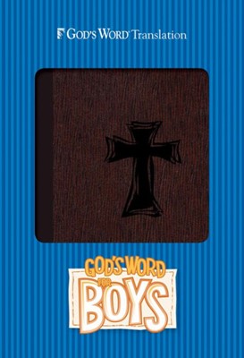 God's Word For Boys Autumn Bark, Cross Design Duravella (Leather Binding)