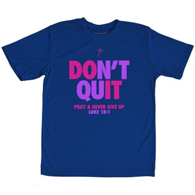 Don't Quit Blue Youth Active T-Shirt, Medium (General Merchandise)