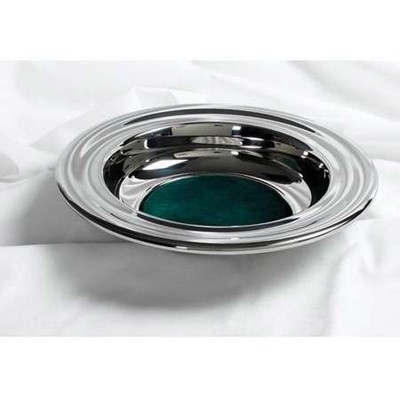 Silver Offering Plate With Green Felt (General Merchandise)