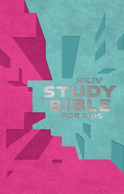 NKJV Study Bible For Kids Pink/Teal Cover (Paperback)