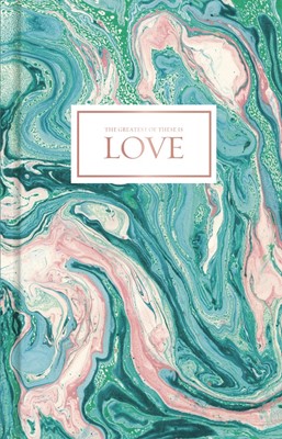 Love-Pink and Teal Marble, Journal (Hard Cover)
