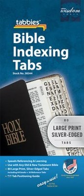 Bible Index Tabs Large Print Silver (Tabbies)