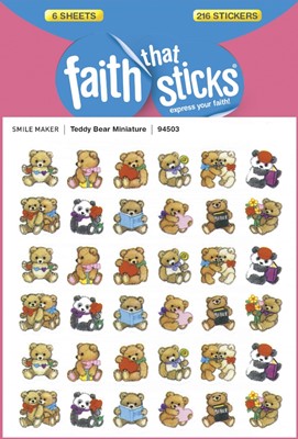 Teddy Bear Miniature - Faith That Sticks Stickers (Stickers)