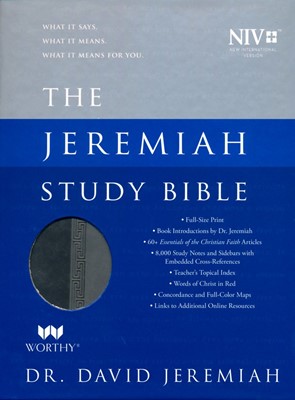 NIV Jeremiah Study Bible, Gray, Indexed (Imitation Leather)