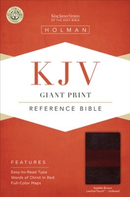 KJV Giant Print Reference Bible, Saddle Brown Leathertouch (Imitation Leather)