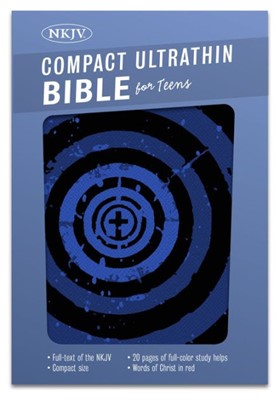 NKJV Compact Ultrathin Bible For Teens, Blue Vortex (Imitation Leather)