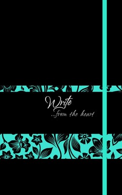 Write Journal: From the Heart, Blue/Black Flowers (Onyx) (Imitation Leather)