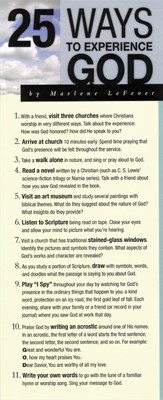 25 Ways To Experience God 50-Pack (Multiple Copy Pack)