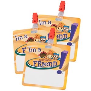 Name Badges (reusable dry-erase, with clips) pack of 5 (General Merchandise)