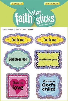 God Is Love - Faith That Sticks Stickers (Stickers)