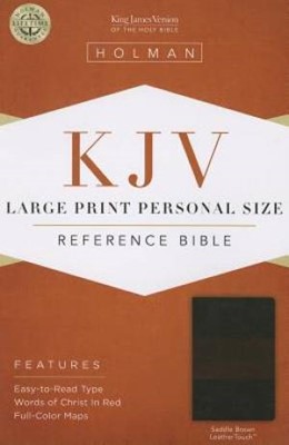 KJV Large Print Personal Size Reference Bible, Saddle Brown (Imitation Leather)
