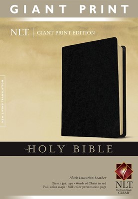 NLT Holy Bible, Giant Print, Black (Imitation Leather)