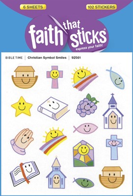 Christian Symbol Smiles - Faith That Sticks Stickers (Stickers)
