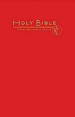 CEB Common English Pew Bible Bright Red UMC Emblem (Hard Cover)