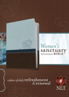 NLT Women's Sanctuary Devotional Bible Cool Blue/Chocolate (Imitation Leather)