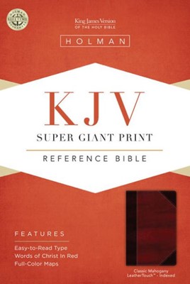 KJV Super Giant Print Reference Bible, Classic Mahogany (Imitation Leather)