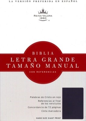 RVR 1960 Biblia Letra Grande Tamaño Manual, gris oscuro sími (Imitation Leather)