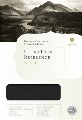 HCSB Ultrathin Reference Bible, Mantova Black Leathertouch (Imitation Leather)