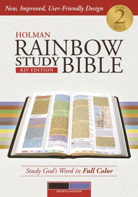 KJV Holman Rainbow Study Bible Brown/Lavender (Imitation Leather)