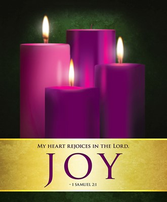 Joy Advent Candles Sunday 3 Bulletin, Large (Pkg of 50) (Bulletin)