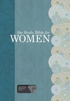 Study Bible For Women, Smoke/Slate Leathertouch, Indexed (Imitation Leather)