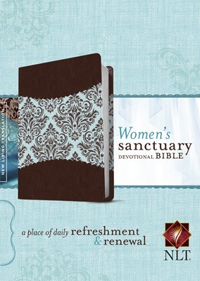 NLT Women's Sanctuary Devotional Bible, Espresso/Floral (Imitation Leather)