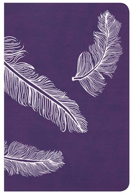 CSB Compact Ultrathin Bible For Teens, Plum Feathers (Imitation Leather)