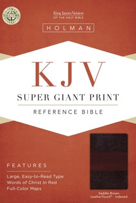 KJV Super Giant Print Reference Bible, Saddle Brown (Imitation Leather)