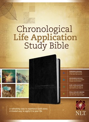 NLT Chronological Life Application Study Bible Black/Onyx (Imitation Leather)