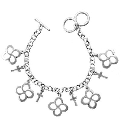 Faith Gear Women's Bracelet - Swirl Cross Silver (General Merchandise)