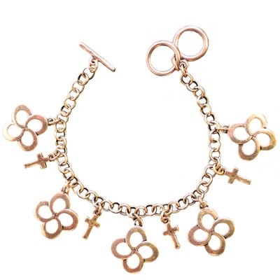 Faith Gear Women's Bracelet - Swirl Cross Gold (General Merchandise)