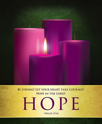 Hope Advent Candles Sunday 1 Bulletin, Large (Pkg of 50) (Bulletin)