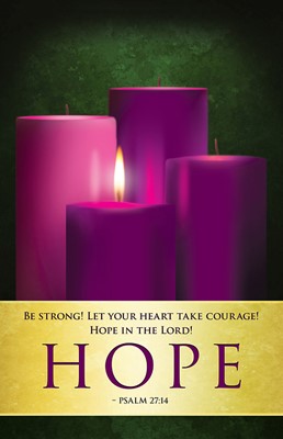 Hope Advent Candles Sunday 1 Bulletin (Pkg of 50) (Bulletin)